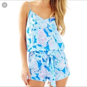 Lily Pulitzer Deana Romper in Bay Blue